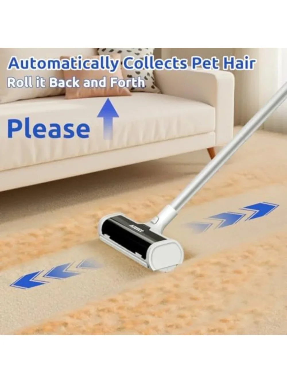 Pet Hair Removal Carpet Roller - Effective Tool for Carpets & Upholstery